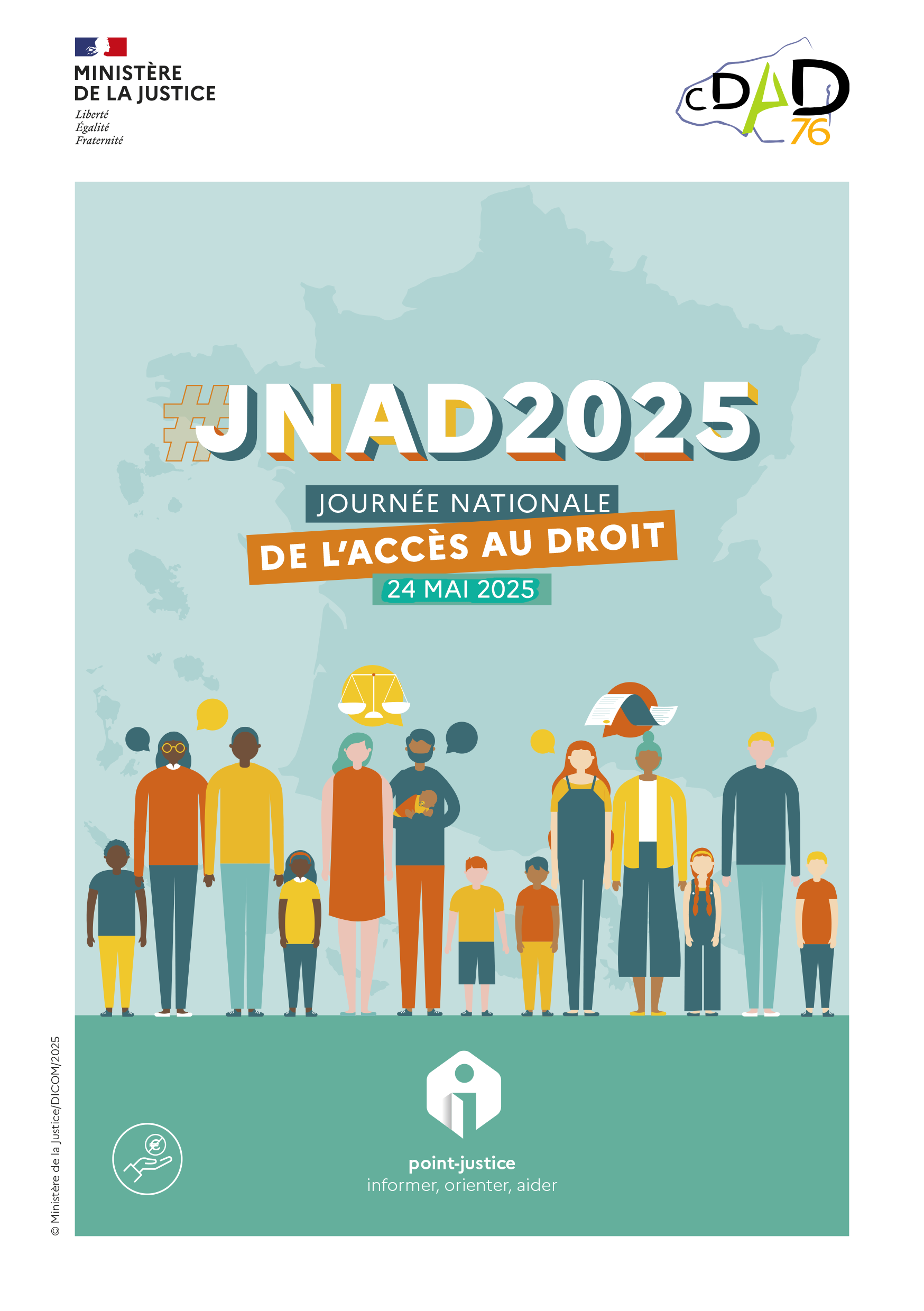 Affiche de la journée naionale de l'accès au droit 2025